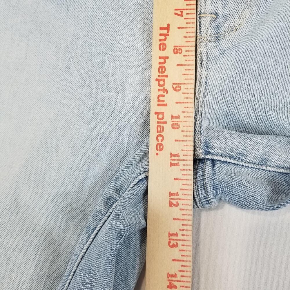 Good American Jeans Womens 4/27 The Weekender High Rise Slim Straight Distressed - Picture 9 of 11